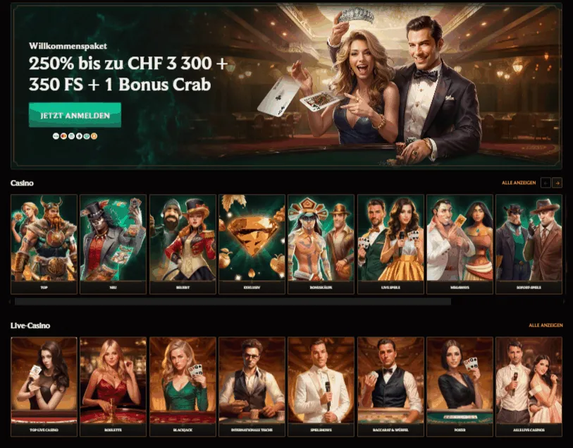 CrownPlay Casino Webseite
